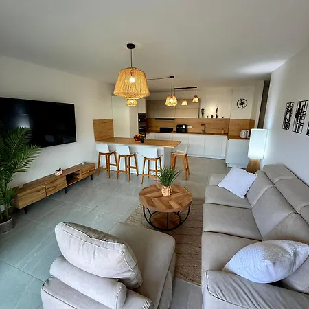3 Pieces Neuf Sur Jardin Piscine Debordement En Rooftop Vue Et Montagnes Parking Gratuit Climatisation 2 شقة *